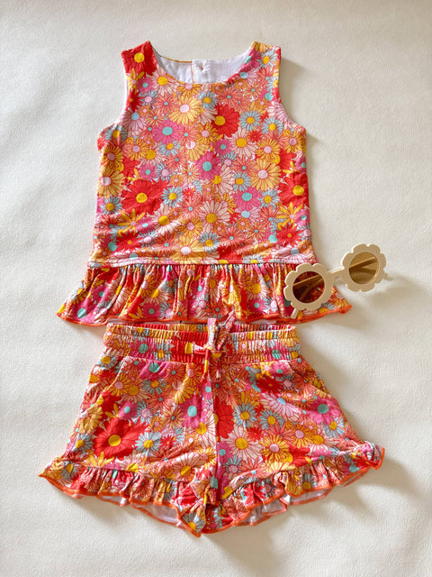 Bamboo Top and Short Set - Summer Bloom