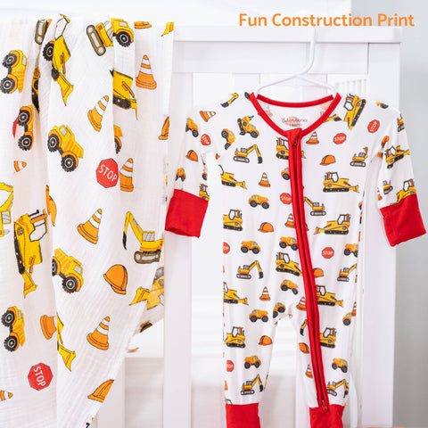Bamboo Baby Convertible Zipper Pajama Construction
