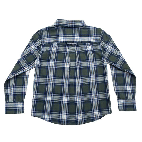 Folly Island Collared Button Up - Flannel Green