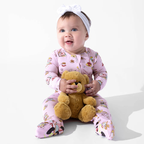 Bamboo Convertible Footie - Tea Party