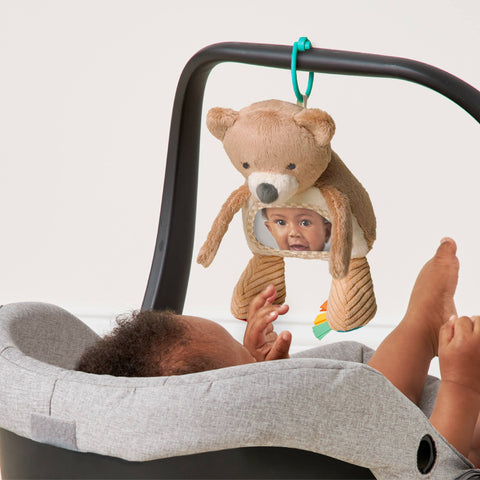 Itzy Bitzy Mirror™ Sensory Tummy Time Mirror - Theo the Bear