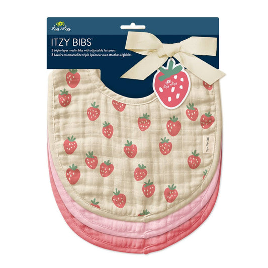 Itzy Bibs: Strawberries & Cream