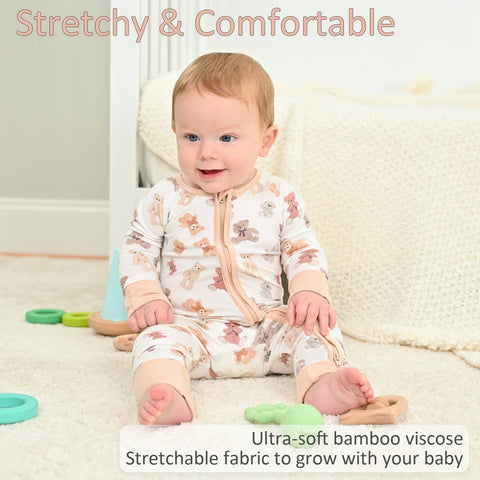Bamboo Baby Convertible Zipper Pajama Teddy Bear