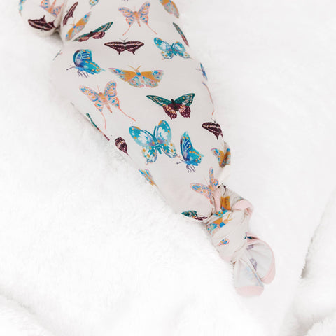 Wings of Paradise Butterflies Bamboo Gown and Hat Newborn Baby Gift Set