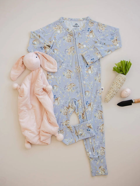 Bunny Blossoms Bamboo Zippy Romper