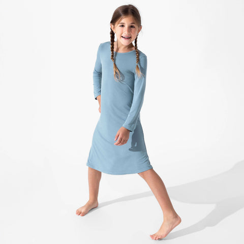 Girls' Long Sleeve Bamboo Dress/Nightgown - Oasis