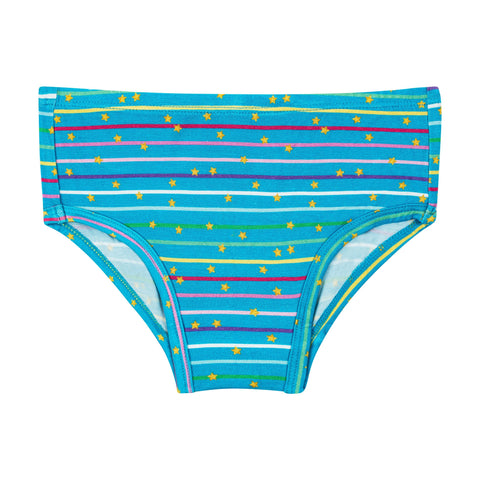Girls Bamboo Undies - Turquoise Donuts