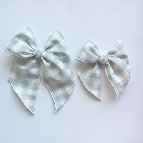 Mint Green Gingham Elle Bow