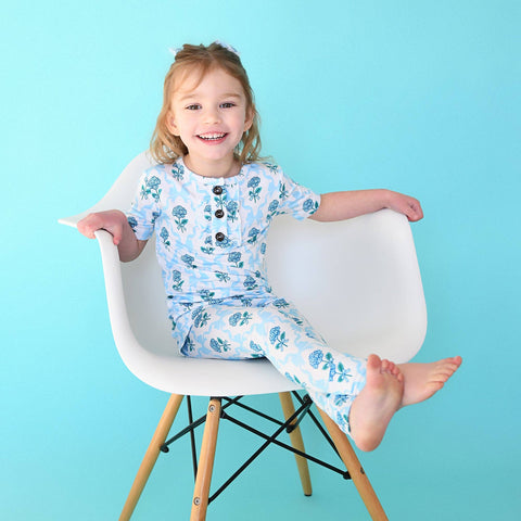 Savannah Ruffle Bamboo Girls Lounge Set