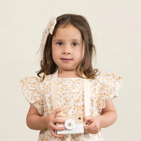 Organic Hair Bow Clip - Gardenia