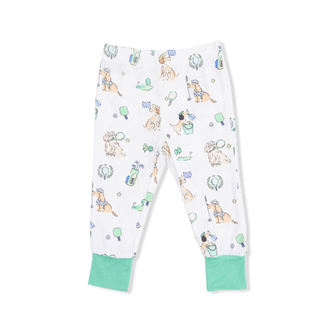 Short Sleeve Loungewear Set - Country Club Dogs Neutral