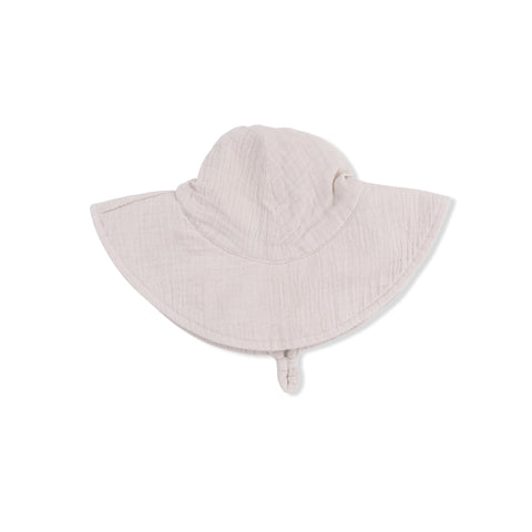Wide Brim Sun Hat - Solid Muslin French Oak