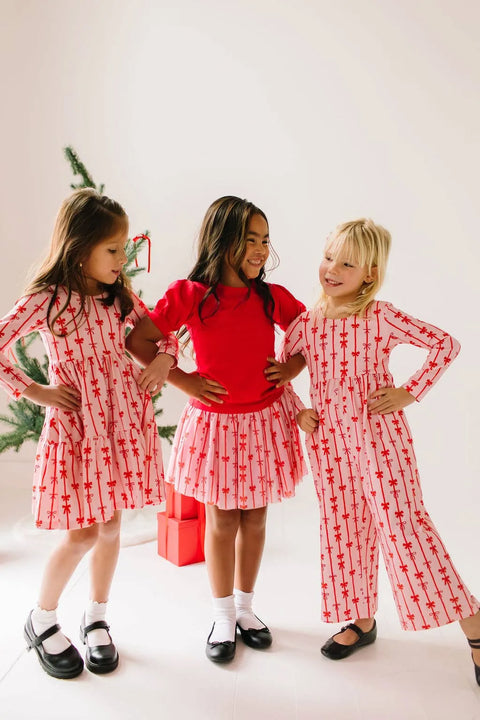 Gwendolyn Ruffle Dress in Dainty Bows