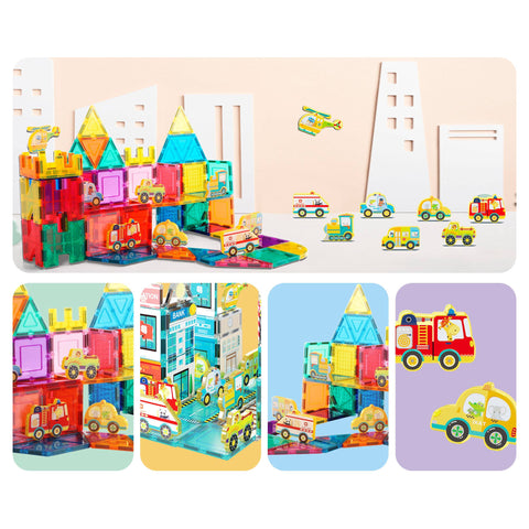 PicassoTiles Metro City Magnetic Action Figures (8 Pieces)