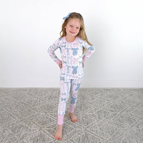 Samantha Bows Bamboo Girls Lounge Set