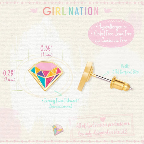 Cutie Stud Earrings | Princess Jewel