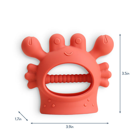 Bitzy Grip™ Hand Teether - Crab