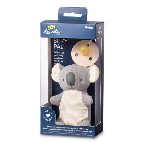 Bitzy Pal™ Natural Rubber Pacifier & Plush - Bow