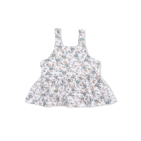 Peplum Tank with Smocked Waist Pants - Camille Floral