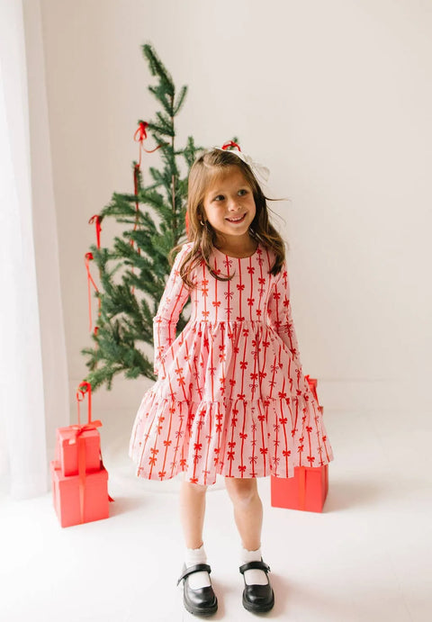 Gwendolyn Ruffle Dress in Dainty Bows