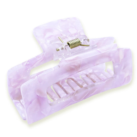 Medium Tortoise Shell Hair Claw Clip - White