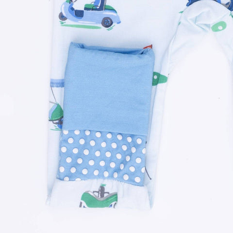 Convertible Romper - Vintage Golf Carts Blue
