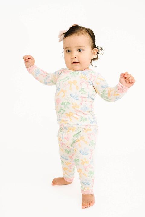 Pastel Bow Bamboo Set