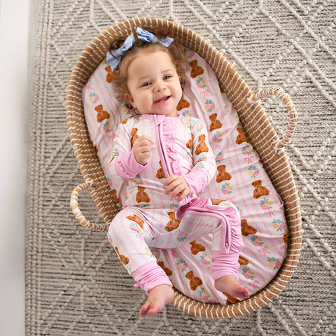 Gillian Ruffle Zip Bamboo Pajama