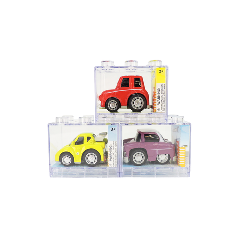 Rollin’ Large Diecast Pull-Back Car in Building Block Box