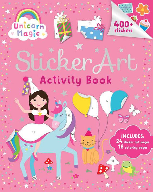 Unicorn Magic Sticker Art & Coloring Book