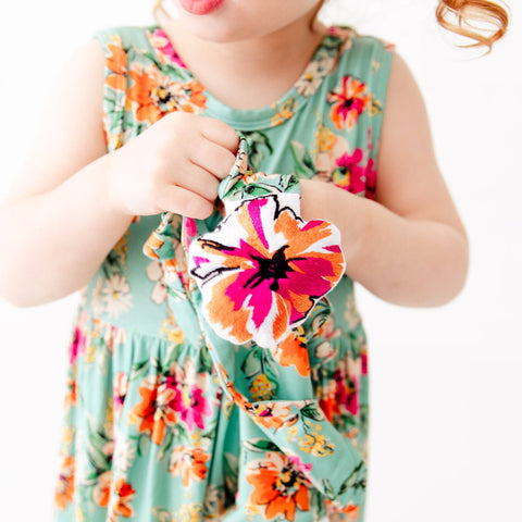 Retro Flower Child Bamboo Snuggle Lovey