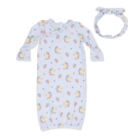 Kimono Gown & Knot Headband - Country Stitch Floral