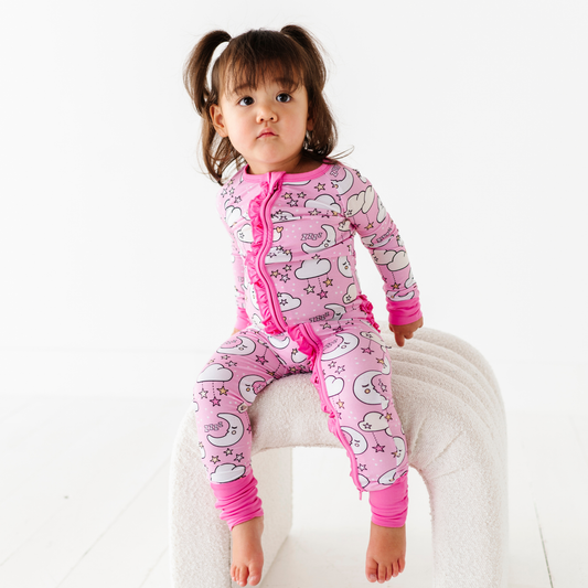 Pink Starry Slumber Convertible Footie