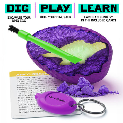 Glow in The Dark Dino Eggs Dig Kit