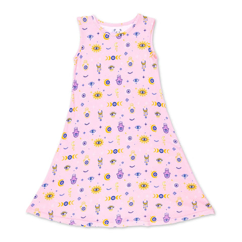 Sleeveless Bamboo Dress - The Eye Pink