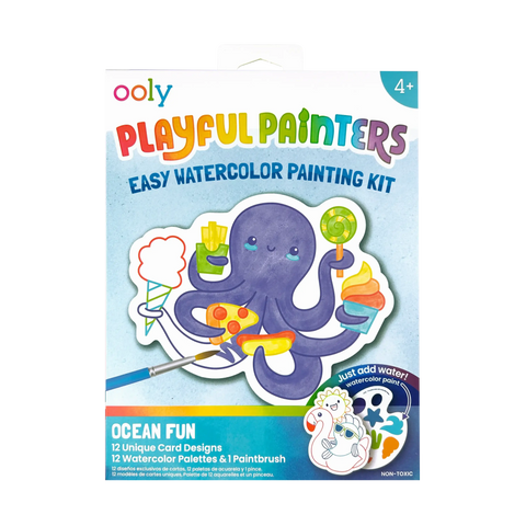 Playful Painters: Easy Watercolor Painting Kit - Ocean Pals