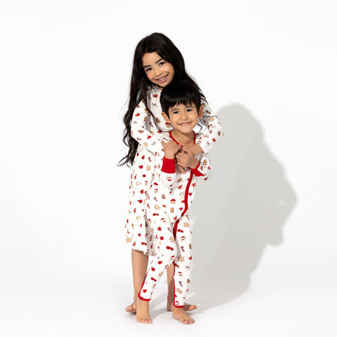 Girls' Long Sleeve Bamboo Dress/Nightgown - Holiday Sugar Cookies