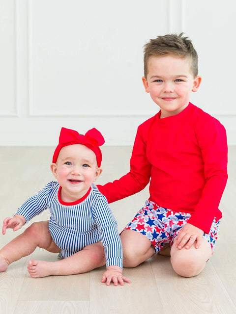 Long Sleeve Rash Guard - Vintage Red