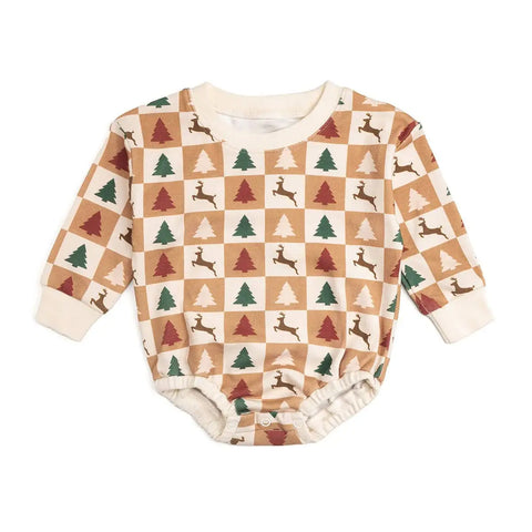 Cabin Christmas Long Sleeve Romper