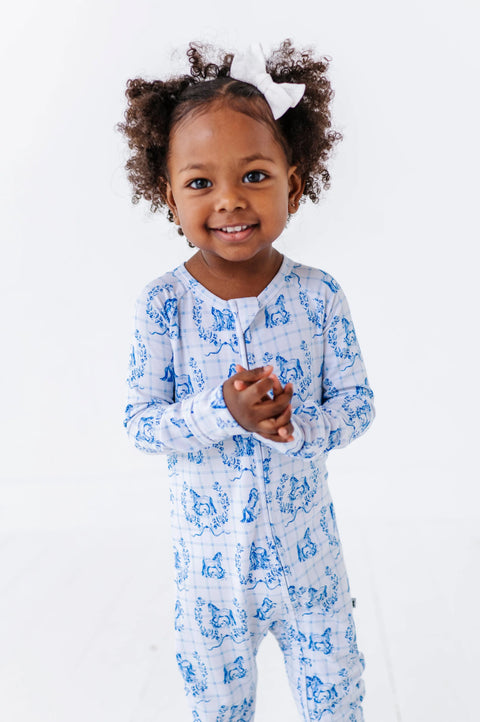 Blue Pony Club Convertible Footie