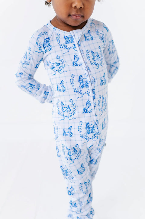 Blue Pony Club Convertible Footie