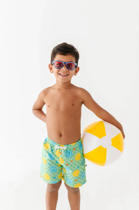 Electric Smiles Swim Trunks