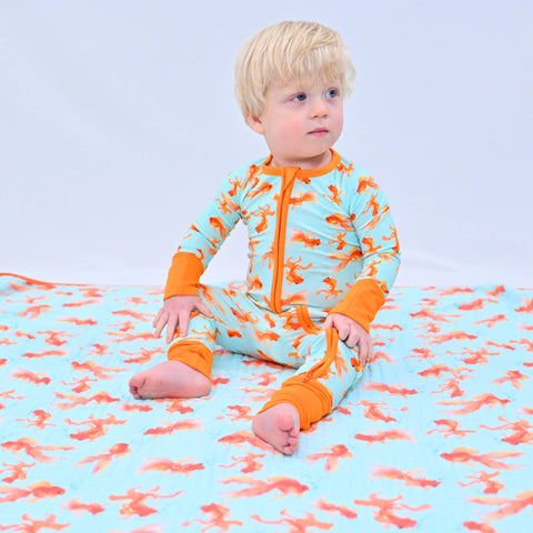Bamboo Baby Convertible Zipper Pajama Goldie