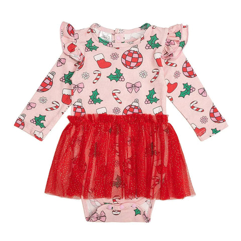 Disco Christmas Tutu Bodysuit