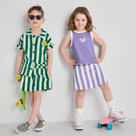 Striped Terry Shorts