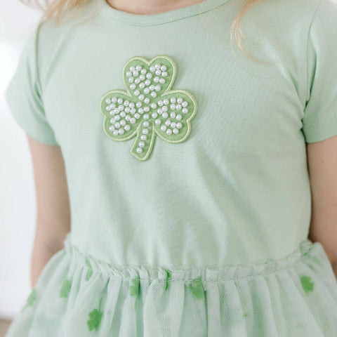 Flocked Shamrock Tutu Dress