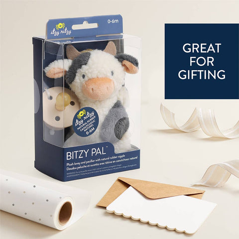 Bitzy Pal™ Natural Rubber Pacifier & Plush - Bow