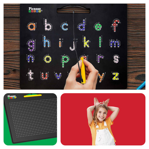 PicassoTiles Double-Sided Magnetic Drawing Tablet Pad