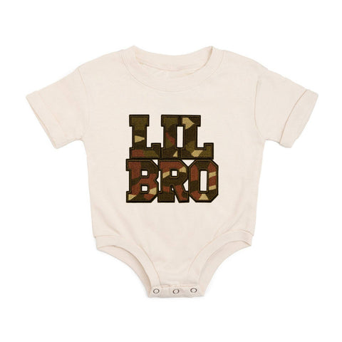 Lil Bro Camo Patch Baby Bodysuit