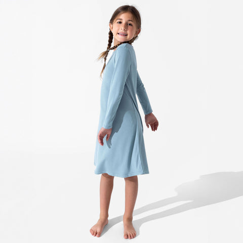 Girls' Long Sleeve Bamboo Dress/Nightgown - Oasis